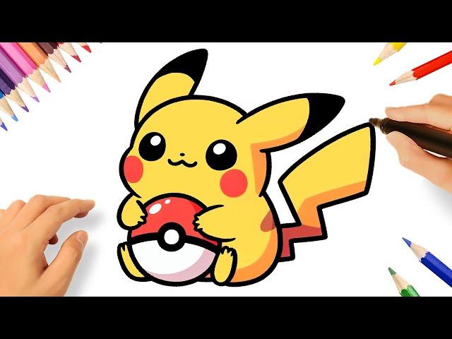 COMMENT DESSINER PIKACHU FACILEMENT 