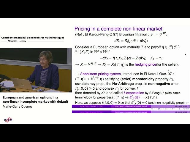 Marie-Claire Quenez: European and american optionsin a non-linear incomplete market with default