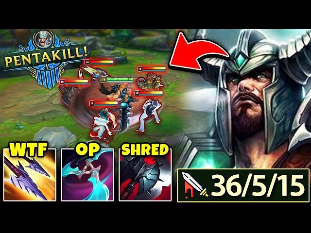 WHEN THE RANK 1 TRYNDAMERE DROPS 36 KILLS (NEW BROKEN BUILD PATH)
