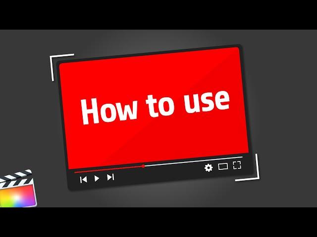 Creators' Toolbox Tutorial for FCPX