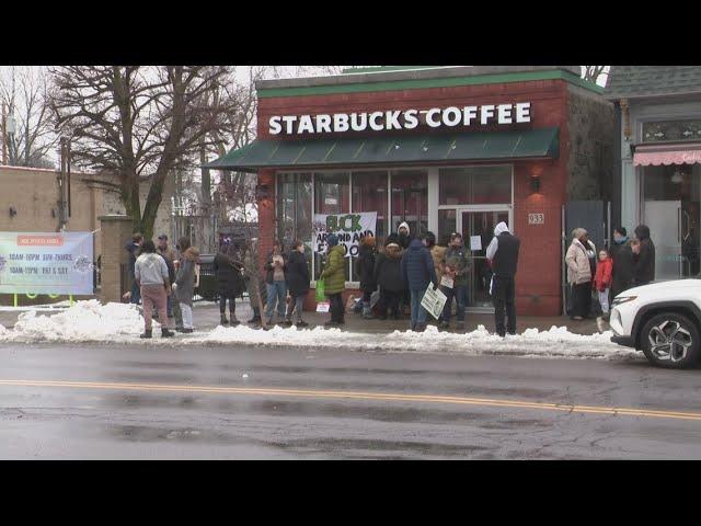 Starbucks Employees Strike for Contract