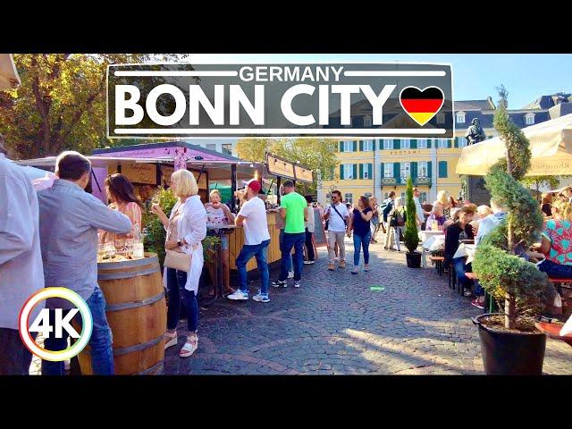 Bonn in Western Germany is a Fantastic City! Aug 2022 Summer Walk in 4K