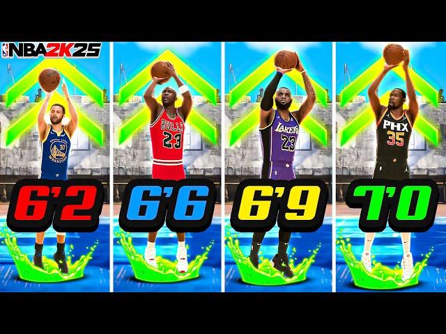 #1 BEST JUMPSHOTS in NBA 2K25 for ALL BUILDS, 3PT RATINGS & HEIGHTS! BEST SHOOTING SETTINGS!