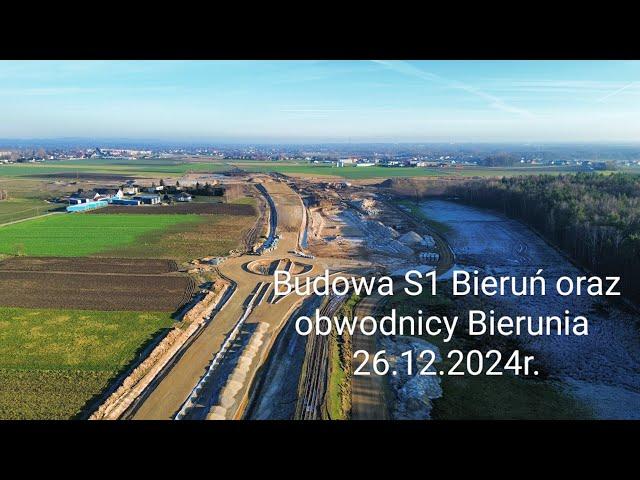 Budowa S1 Bieruń oraz obwodnicy Bierunia 26.12.2024r. | DJI Mini 3 | 4K