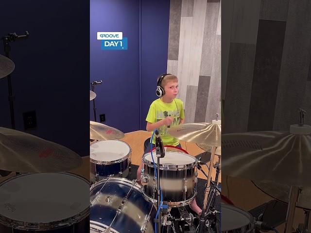 This kid’s got the beat! Jamming to “Sucker” #jonasbrothers #drumcover #drumkids #strajkstudios