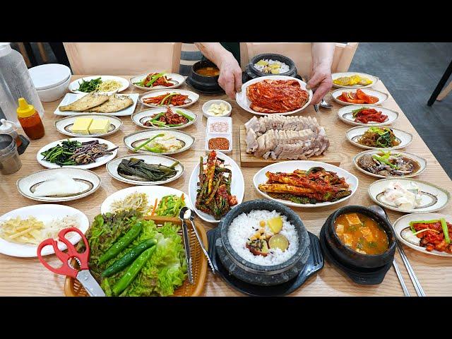 All these dishes 8 dollars? Korean grandma's $8 meal / Korean street food