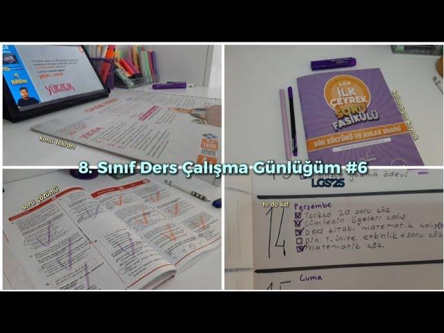 8. Sınıf Ders Çalışma Günlüğüm #6  LGS'25