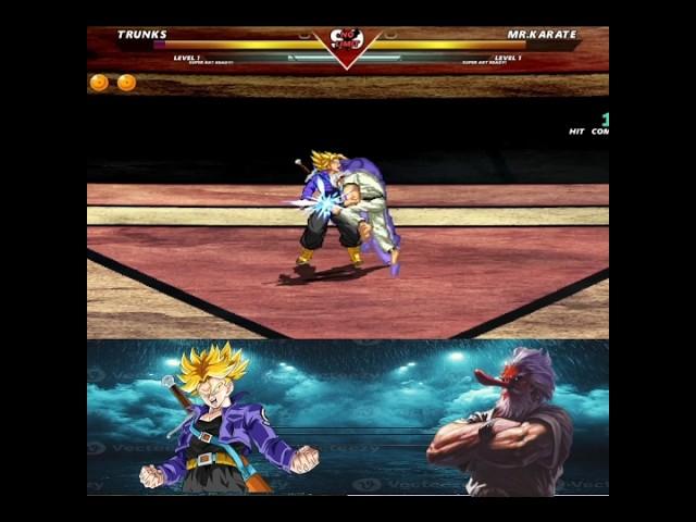 TRUNKS SSJ VS MR KARATE #mugen #mugenbattle #fightinggames #dragonball #shorts