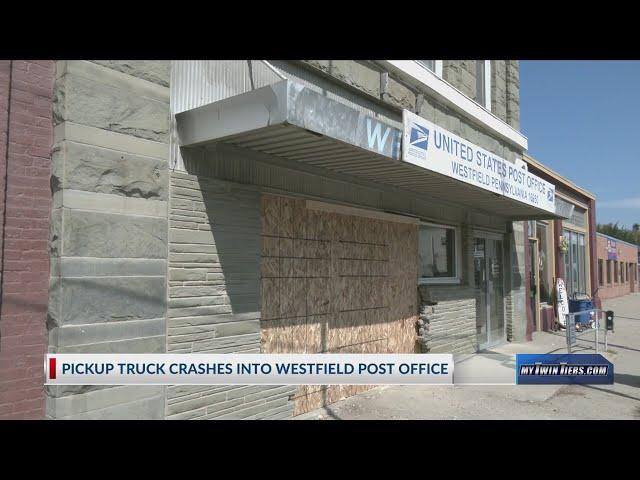 Truck crashes into Westfield Post Office