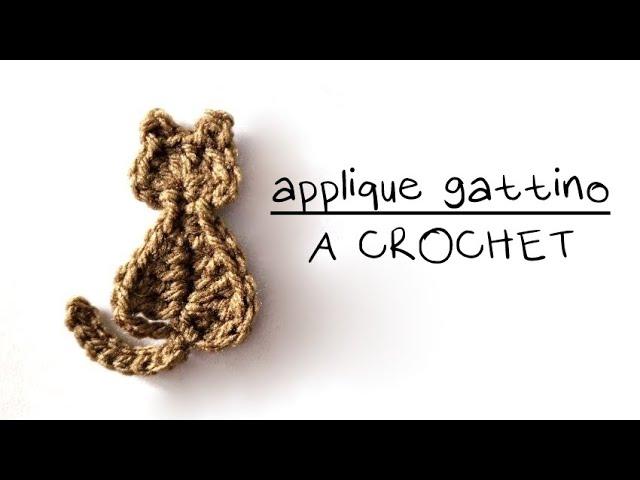 Uncinetto facile: applique gattino con schema e tutorial da fare a crochet