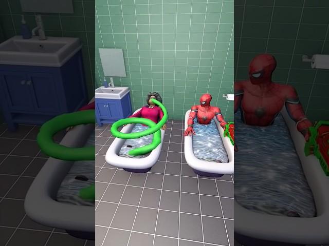 Spider-Man vs magic water  #funny #spiderman #shorts #new #cartoon