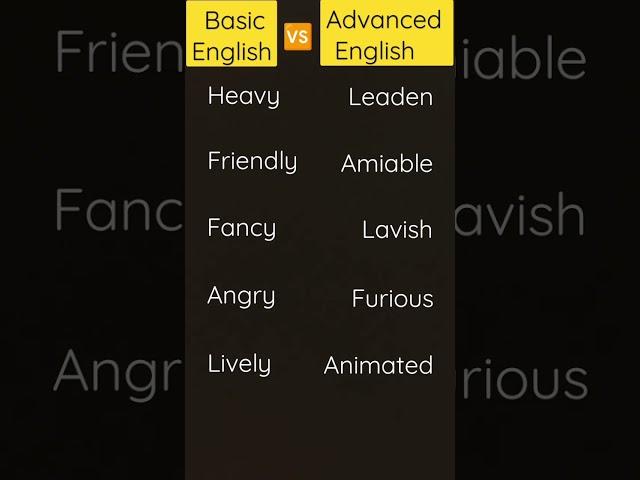 5 Basic English  Advanced English Sentences I