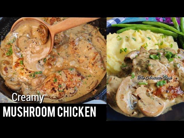 Creamy Mushroom Chicken Recipe | Chicken Breast in Creamy Garlic Mushroom Sauce | Chicken Steak