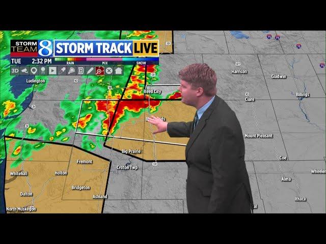 Thunderstorms prompt warnings for Muskegon, Newaygo, Oceana counties