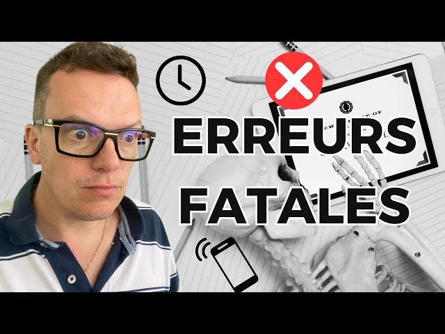 NE FAITES PLUS CA  ! (5 erreurs à éviter à tout prix)