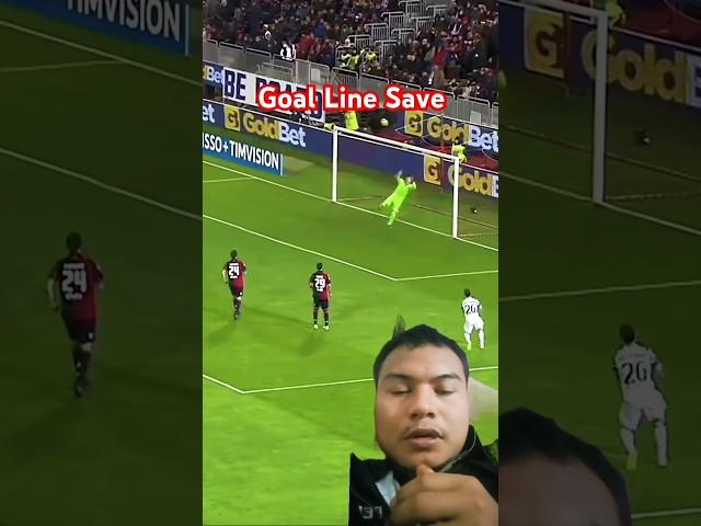 Insane Goal Line Save  #football #messi #goalkeeper #shorts #footballshorts