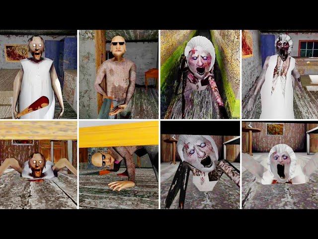 All Enemies Normal VS Underbed Jumpscares In Granny Version 1.9 | Granny New Latest Update
