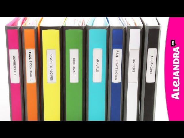 Binder Organization with Better Binders from Staples