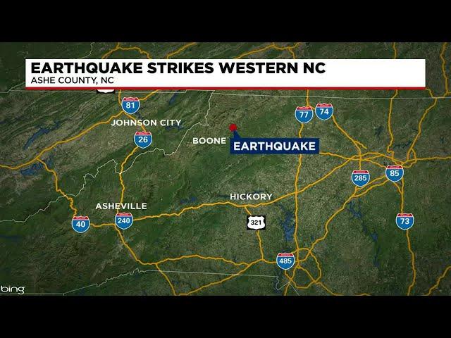 Earthquake hits Western North Carolina