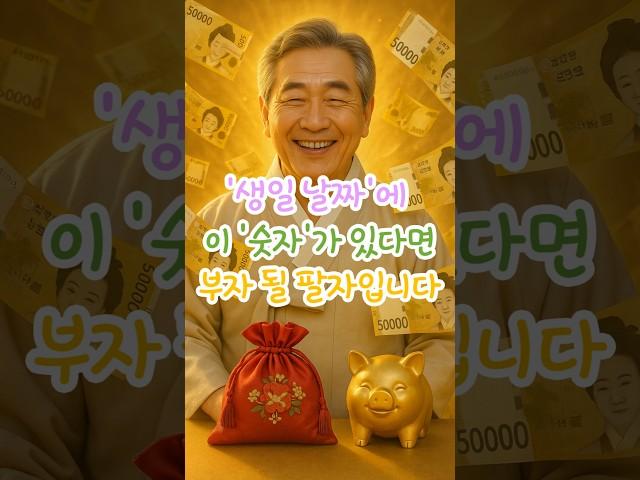 생일 날짜 에 이 '숫자'가 있다면 부자 될 팔자입니다 #재물운 #풍수 #운세 #생일운