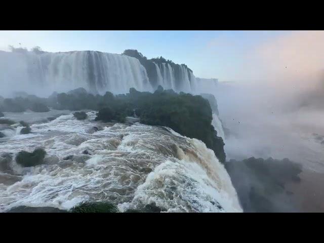 Iguassu Falls 360 from lower platform with Jo