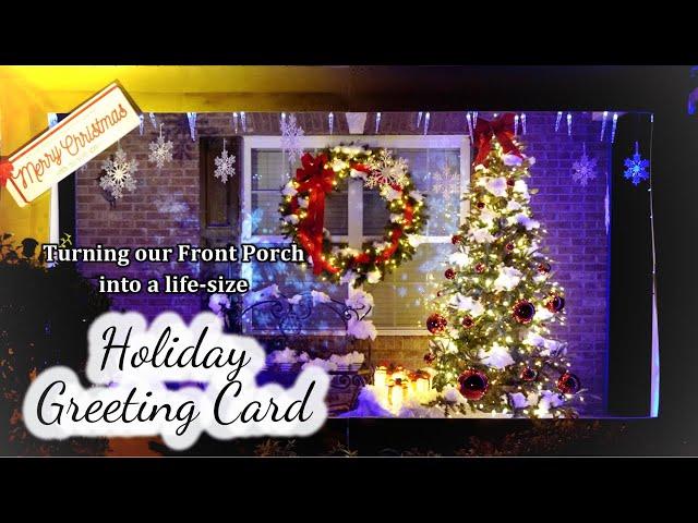 Creating a Life-Size HOLIDAY GREETING CARD  DIY Christmas Outdoor Decorations