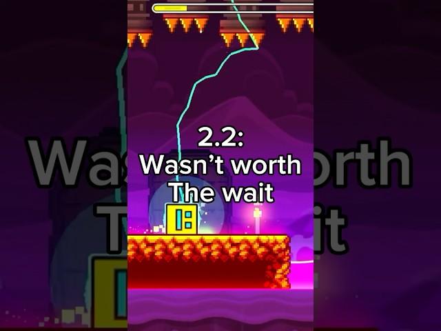 Every geometry dash update in 5 words or less! #geometrydash #gd
