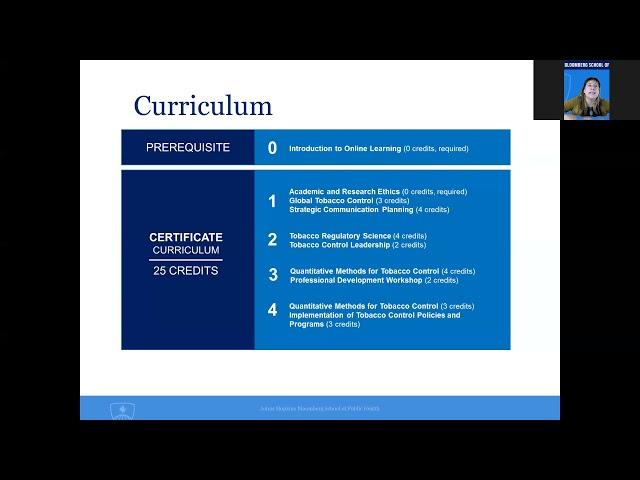 Global Tobacco Control Certificate Program Virtual Open House