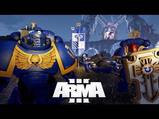 50+ PLAYER ULTRAMARINES Defend the BANNER! | Arma 3 Zeus WARHAMMER 40k