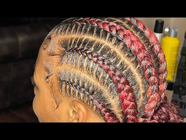 How to do 6 feedin stitch braids