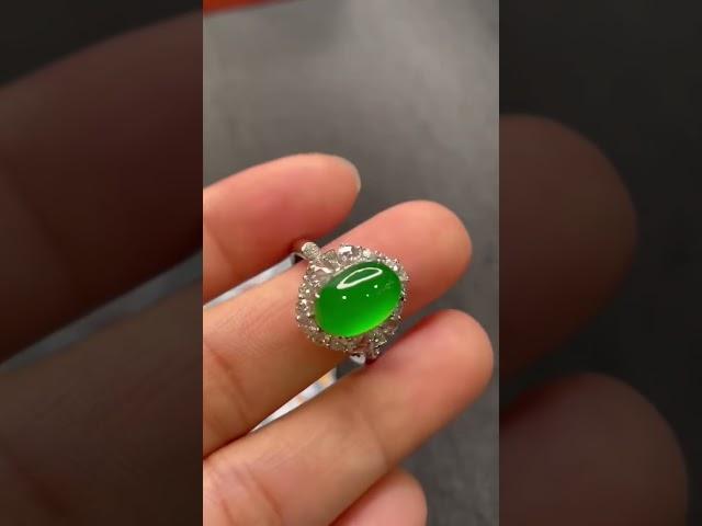 高冰翡翠戒指，女戒#jade #翡翠直播 #翡翠鉴赏 #翡翠 #珠寶 #緬甸翡翠