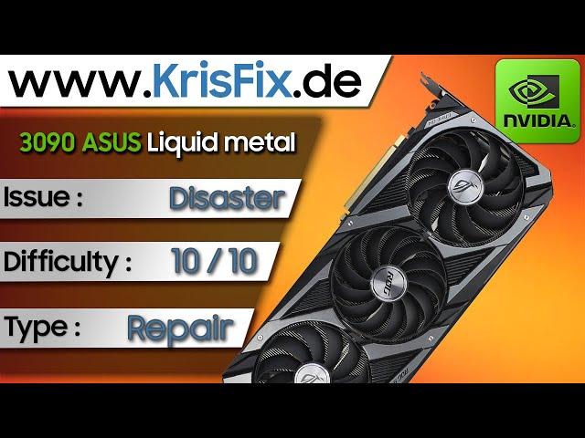 RTX 3090 ASUS - Liquid Metal DISASTER | Repair #krisfixgermany #gpurepair