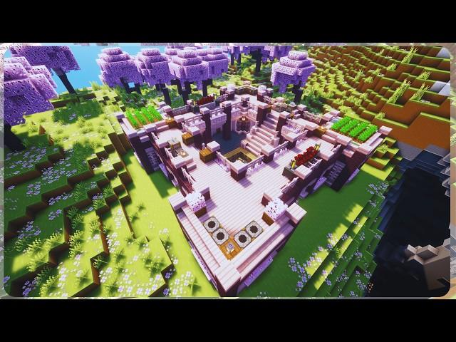 Minecraft: How To Build a Cherry Blossom Survival Base