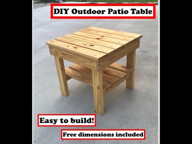 DIY Outdoor Patio Table Build (Build Plans Available)