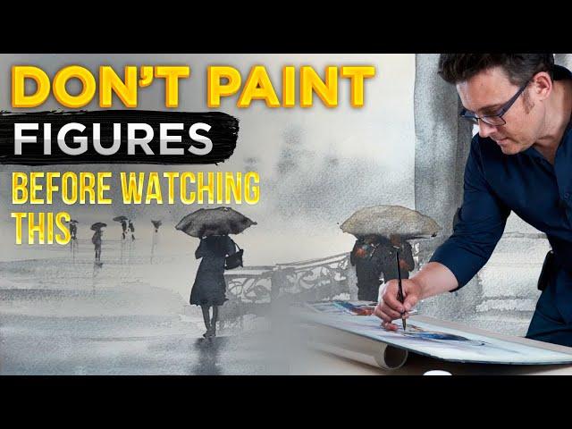 TOP-4 SECRET painting tips | how to paint figures in watercolor | painting tutorial | easy painting