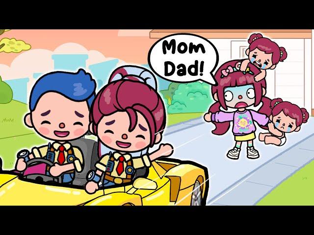 Mom and Dad Left Me With Twins Sister ‍️ Sad Story | Toca Life World | Toca Boca