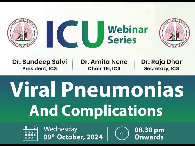 Webinar on Viral Pneumonias And Complications!