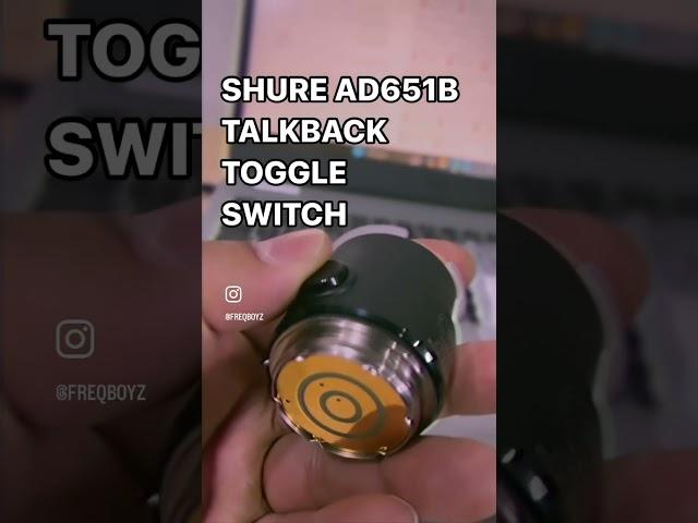 Shure AD651B - Your Stealth Talkback Toggle Switch