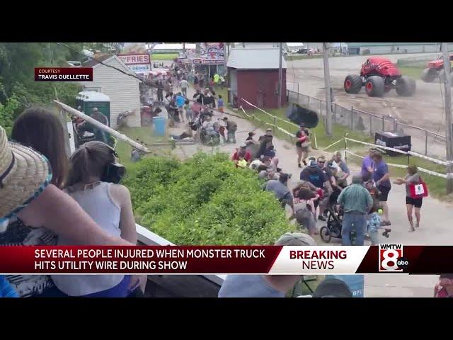 Several spectators injured at monster truck show in Topsham after truck crash