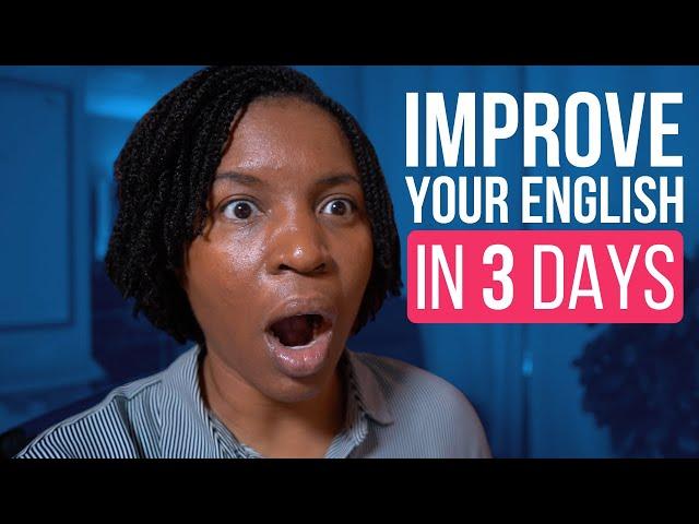 LEARN ENGLISH IN 3 DAYS | 3-Day English Study Plan