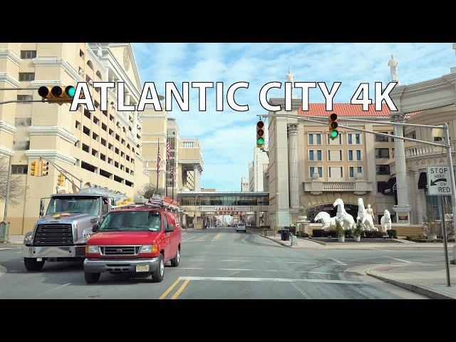 Atlantic City 4K - Driving Downtown - Little Las Vegas