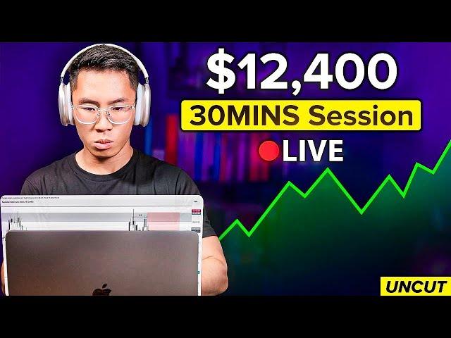 How I Made $12.4k LIVE Trading Forex  | Uncut Trading EP5