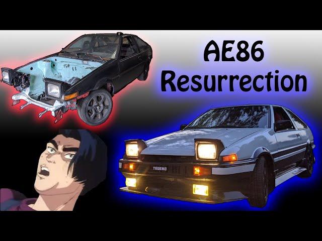 Toyota AE86 Resurrection (Barn find restoration timelapse) [3S-GE BEAMS build] Trueno