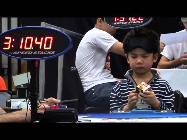 Chan Hong Lik 5 yrs old Youngest Blindfolded Rubik´s Cube Solver in the World