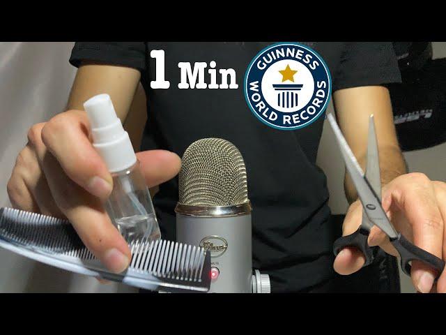 Asmr haircut 1 minute FASTEST