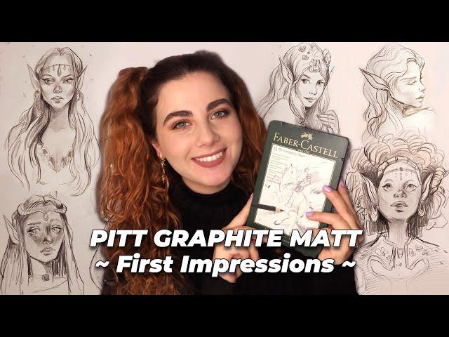 Drawing With WORLD'S FIRST Farber-Castell Pitt Graphite Matt Pencils: First Impressions & Review
