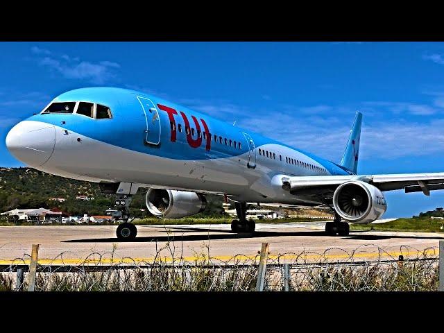 INSANE! Plane Spotting at SKIATHOS AIRPORT (JSI) - Jetblast & Low Landings!