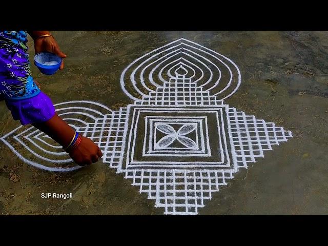 maasi madham Rangoli / easy padi kolam / simple muggulu