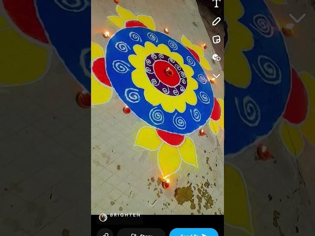 Diwali rangoli idea by Aabhya #creativideas #shorts