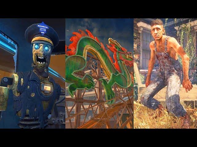 BLACK OPS 2 ZOMBIES SUPER EASTER EGG - BURIED, DIE RISE & TRANZIT + RICHTOFEN END GAME